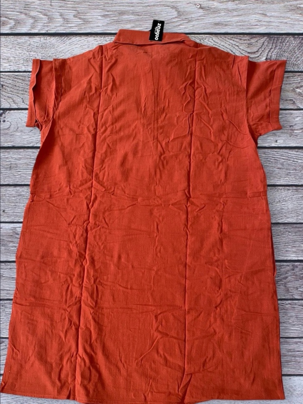NWT Women’s rust colored button down dress Large - Picture 2 of 10